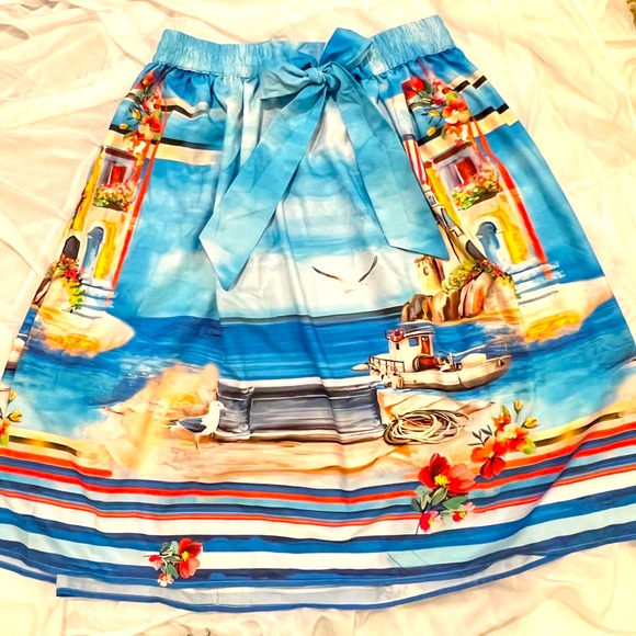 Truly 4 You Beach Print Skirt - Picture 2 of 5